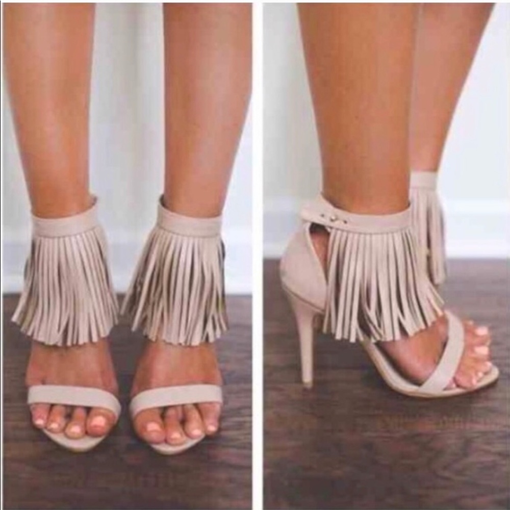 New Nude Tassel Heels